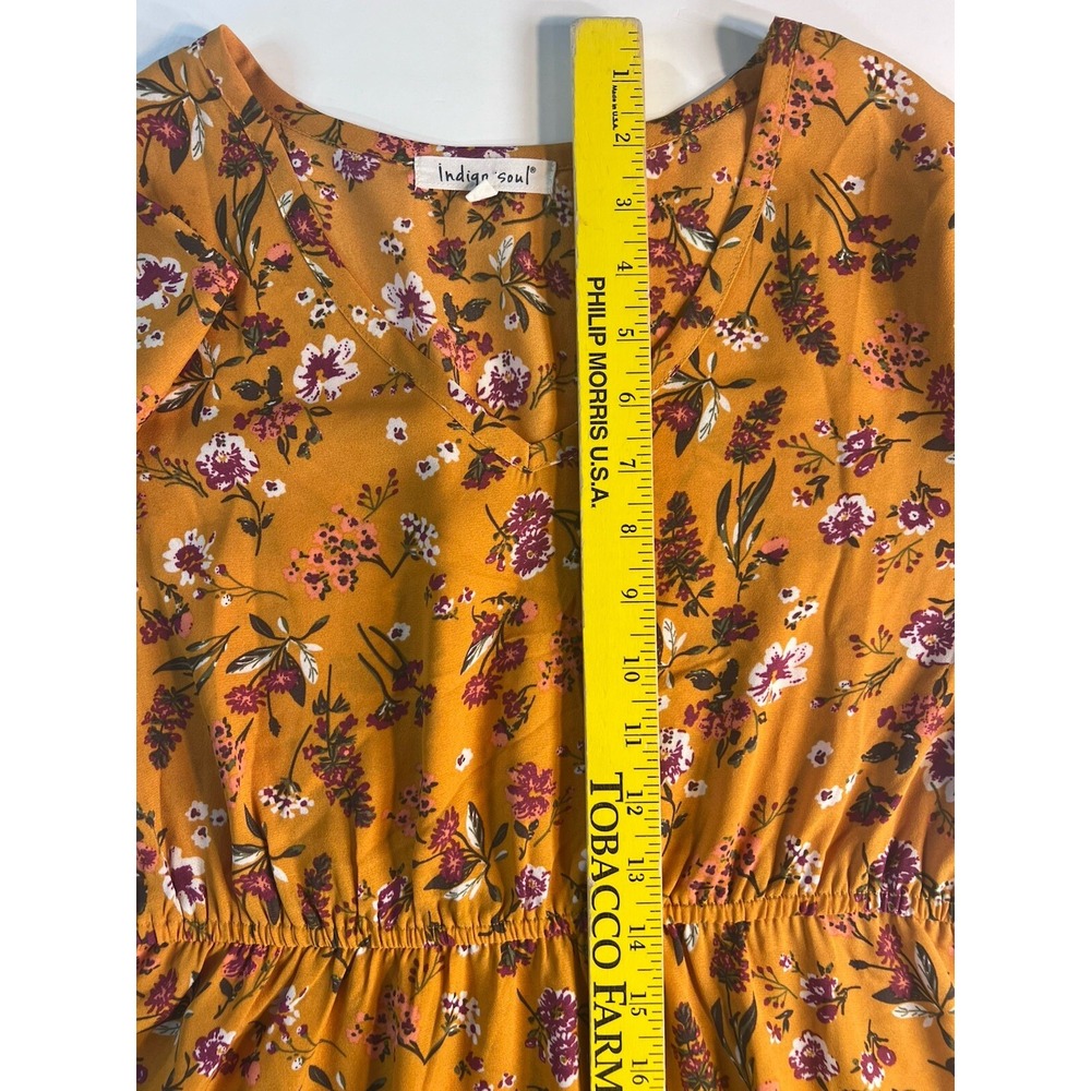Indigo Soul Women's Dress Size S Small Yellow Floral Never Worn - Picture 13 of 14